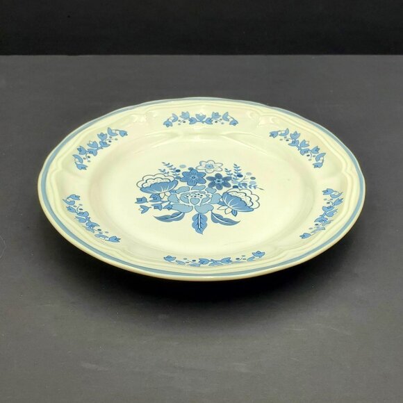 Newcor All Flowers Blue Floral Salad Plates Forman Designs Stoneware Plates - Picture 7 of 8